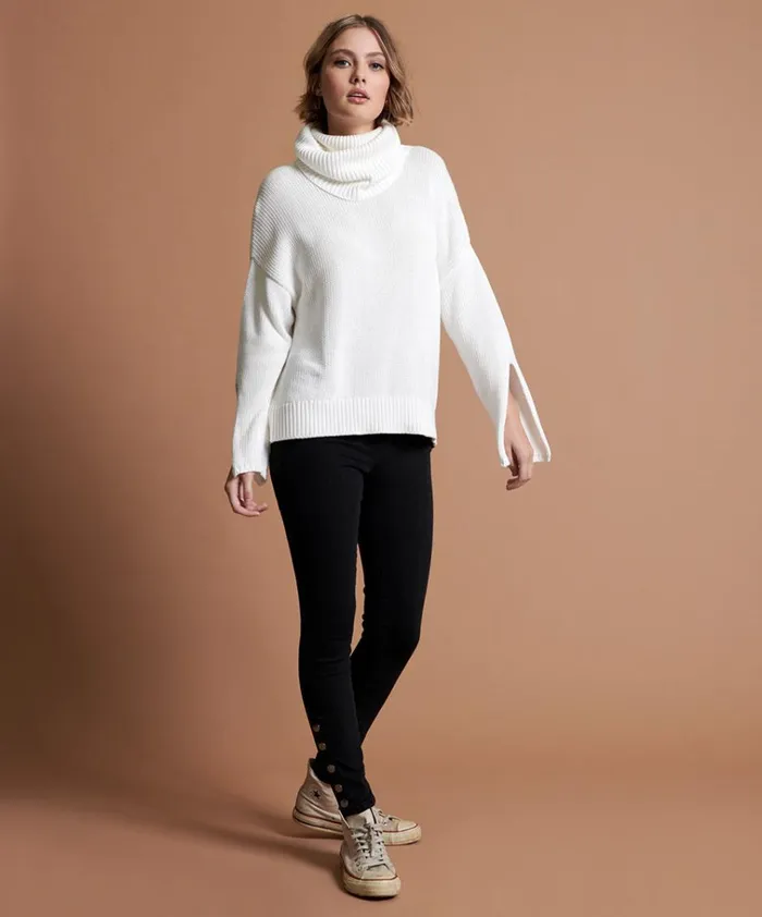 WINONA BACKLESS SWEATER WHITE Women One Teaspoon Knitwear WINONA BACKLESS SWEATER WHITE Women One Teaspoon Knitwear