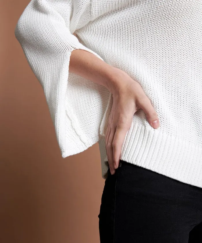 WINONA BACKLESS SWEATER WHITE Women One Teaspoon Knitwear WINONA BACKLESS SWEATER WHITE Women One Teaspoon Knitwear
