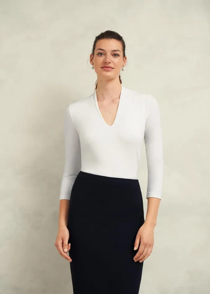 Women Aimee Double Fronted Top Ivory Hobbs Tops