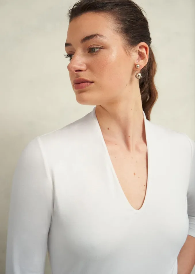 Women Aimee Double Fronted Top Ivory Hobbs Tops