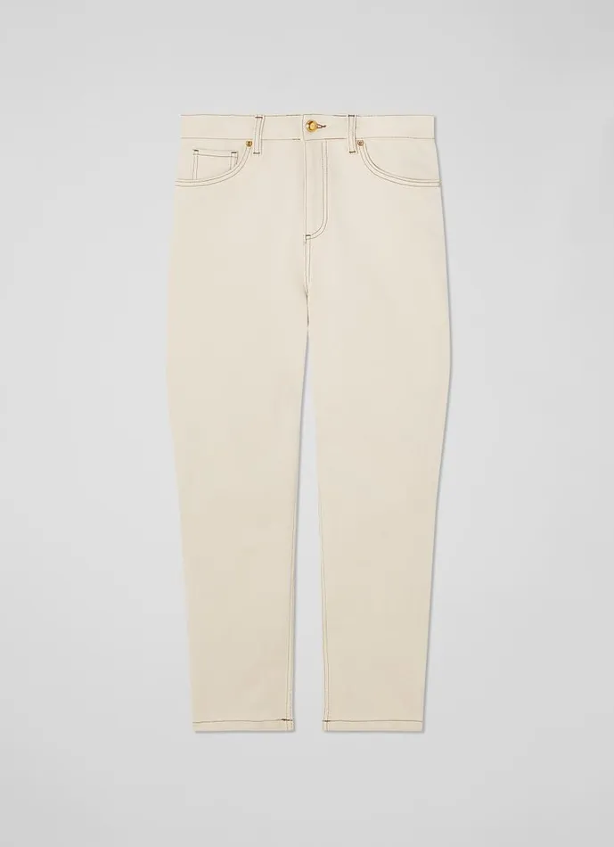 Women Allie Ecru Denim Cropped Jeans Ecru LKBennett Trousers Women Allie Ecru Denim Cropped Jeans Ecru LKBennett Trousers