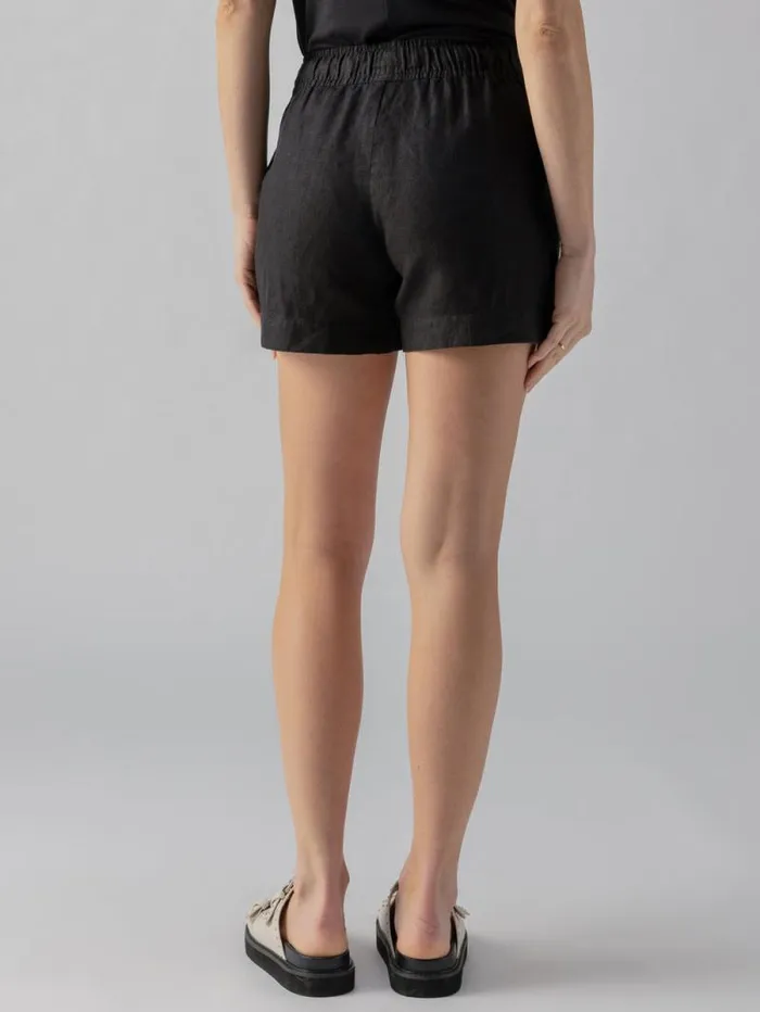 Women Always Linen Standard Rise Short Black Sanctuary Clothing Shorts