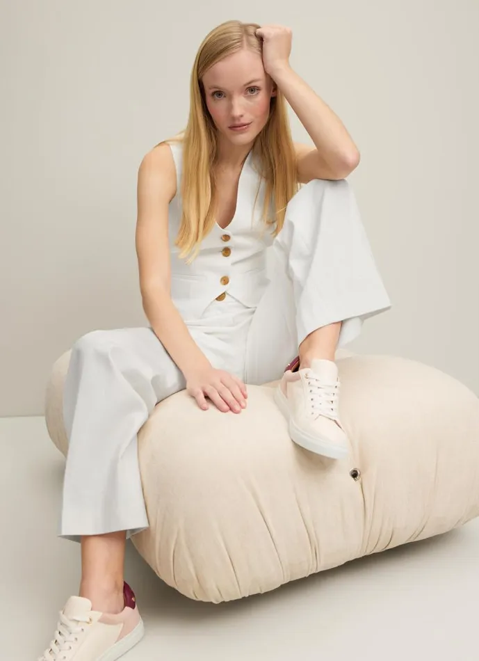 Women Ami Cream Italian Cotton Waistcoat Ecru LKBennett Coats and Jackets Women Ami Cream Italian Cotton Waistcoat Ecru LKBennett Coats and Jackets