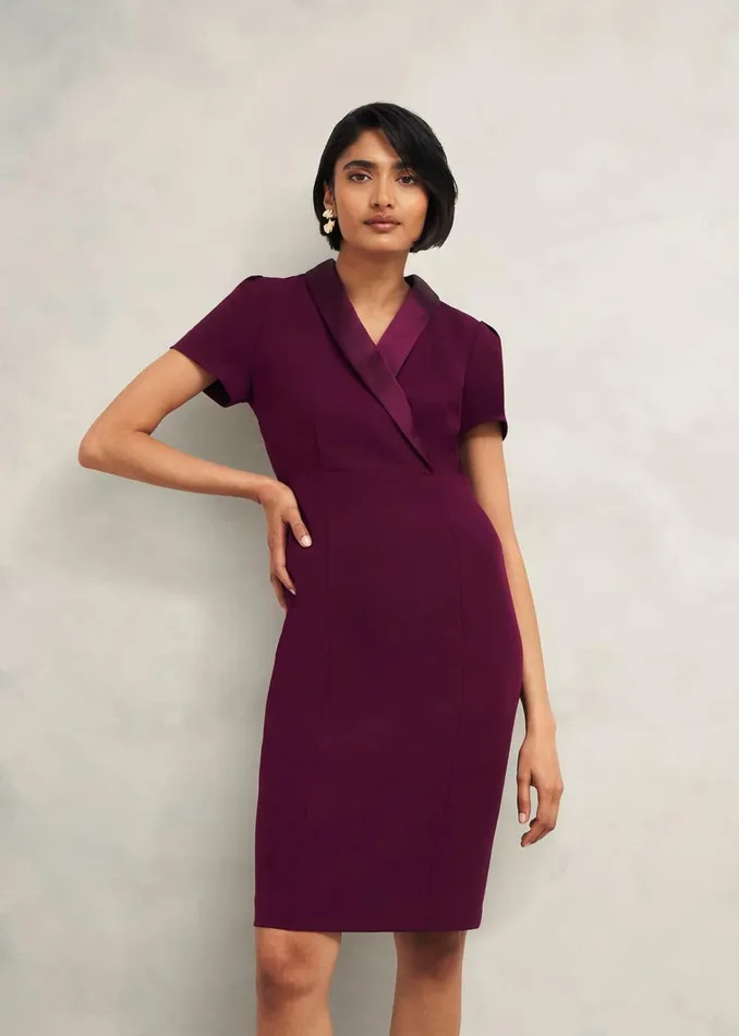 Women Amira Dress Warm Plum Hobbs Dresses and Jumpsuits