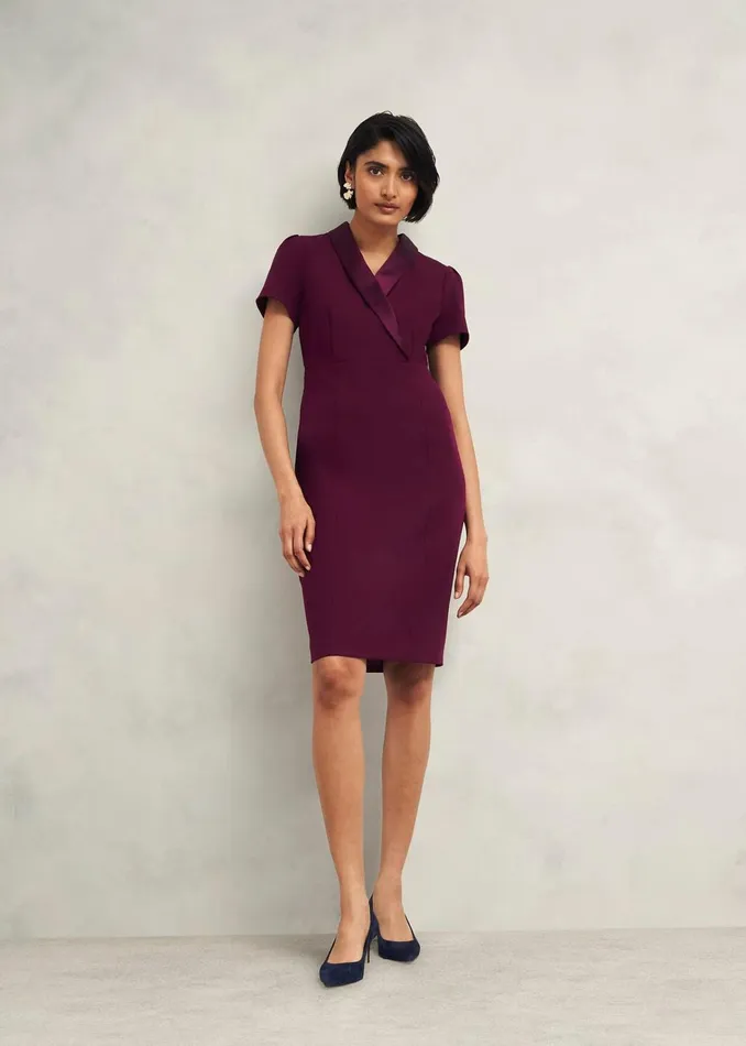 Women Amira Dress Warm Plum Hobbs Dresses and Jumpsuits