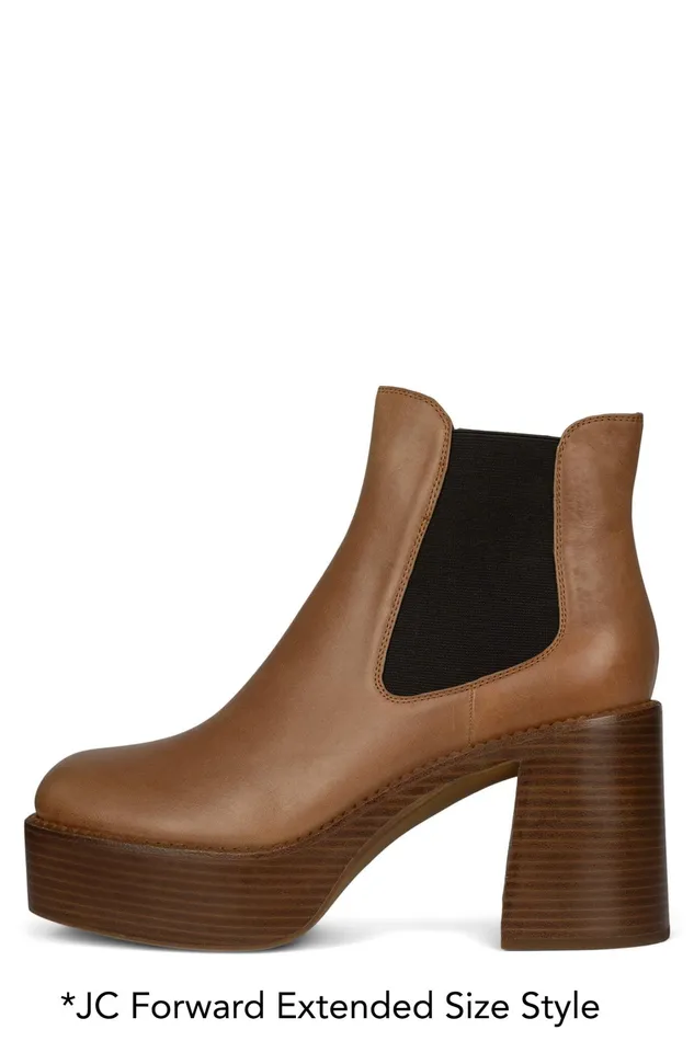 Women Ankle To Mid Jeffrey Campbell DRUMNBASS Tan Tan Polish Stack