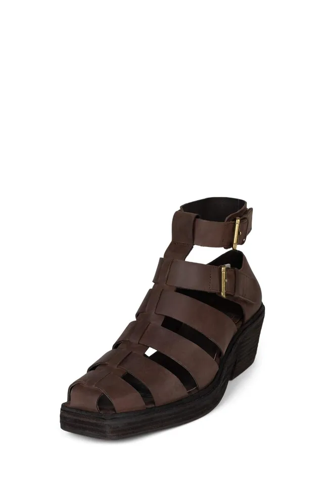Women Ankle To Mid Jeffrey Campbell ELECTIVE Black Crazy Horse