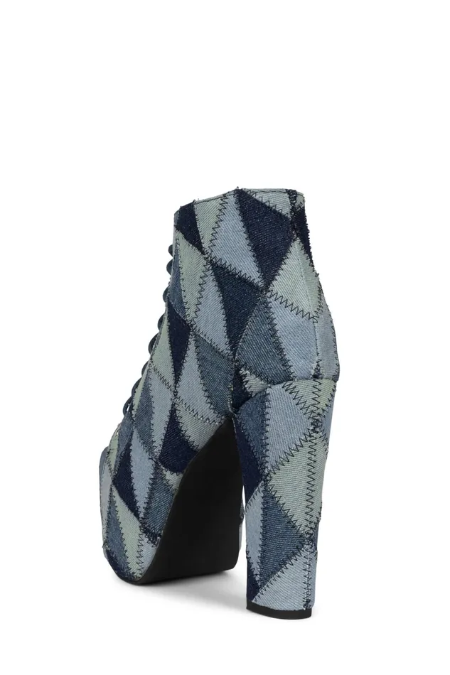 Women Ankle To Mid Jeffrey Campbell LITAPW Blue Denim Multi
