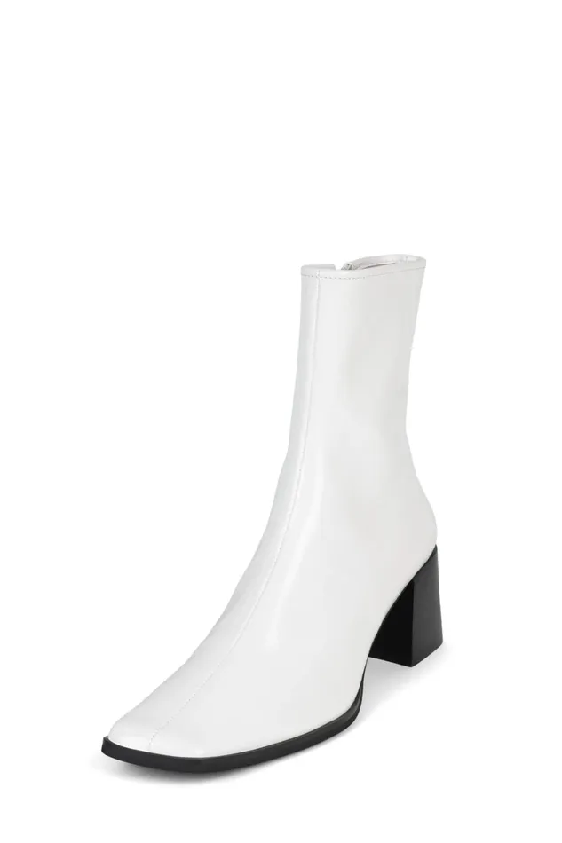 Women Ankle To Mid Jeffrey Campbell SLIQUE Ivory Patent
