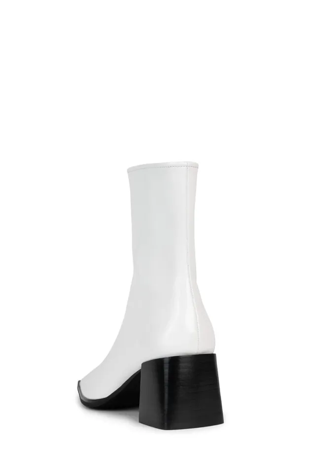 Women Ankle To Mid Jeffrey Campbell SLIQUE Ivory Patent
