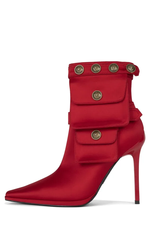 Women Ankle To Mid Jeffrey Campbell STASHED Red Satin