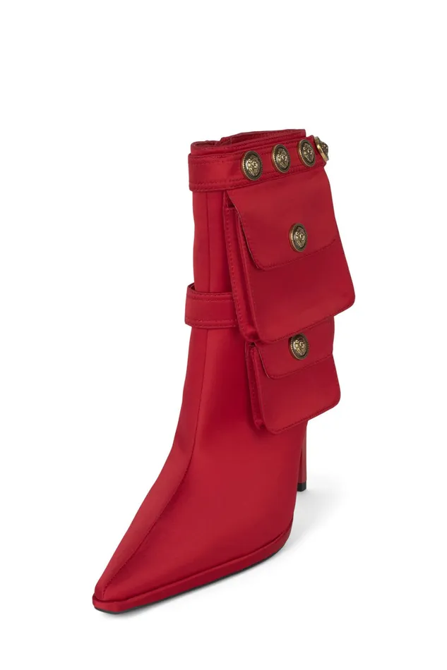 Women Ankle To Mid Jeffrey Campbell STASHED Red Satin