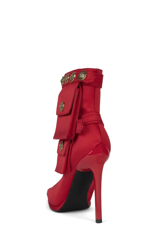 Women Ankle To Mid Jeffrey Campbell STASHED Red Satin