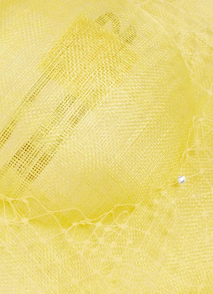 Women Annalise Lemon Mesh Wide Brim Fascinator LKBennett Hats and Fascinators Women Annalise Lemon Mesh Wide Brim Fascinator LKBennett Hats and Fascinators