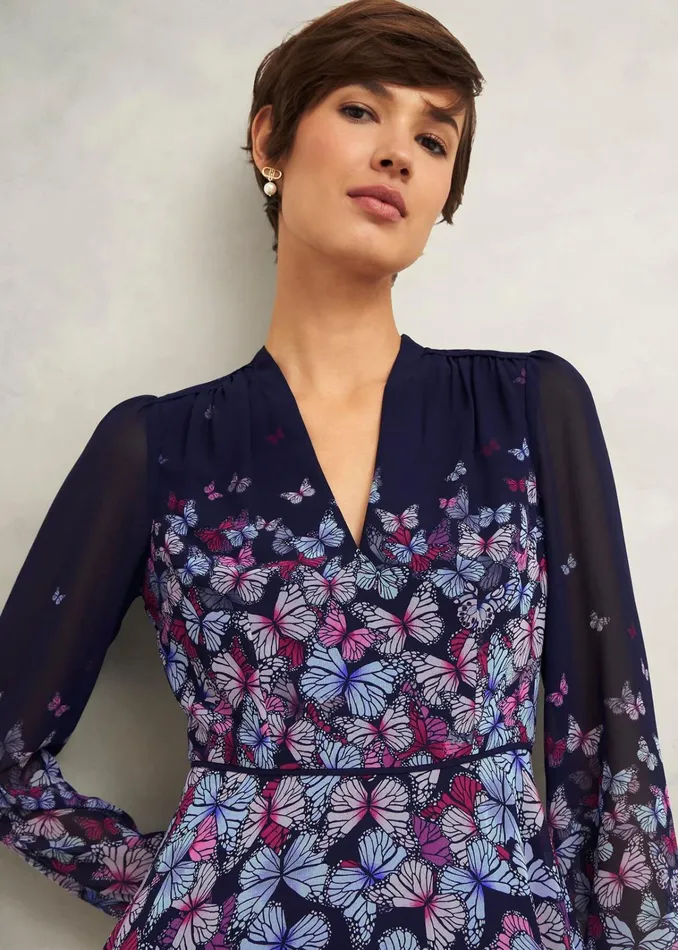 Women Aurora Dress Midnight Multi Hobbs Dresses and Jumpsuits