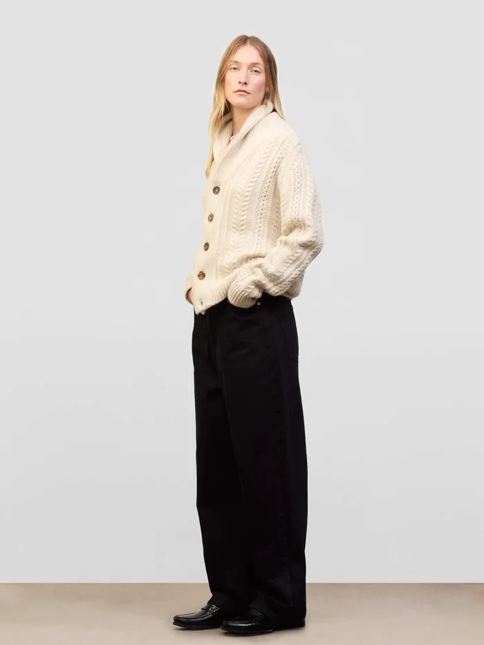 Women Begg X Co Cardigans Aspen Cashmere Cardigan Bare Undyed