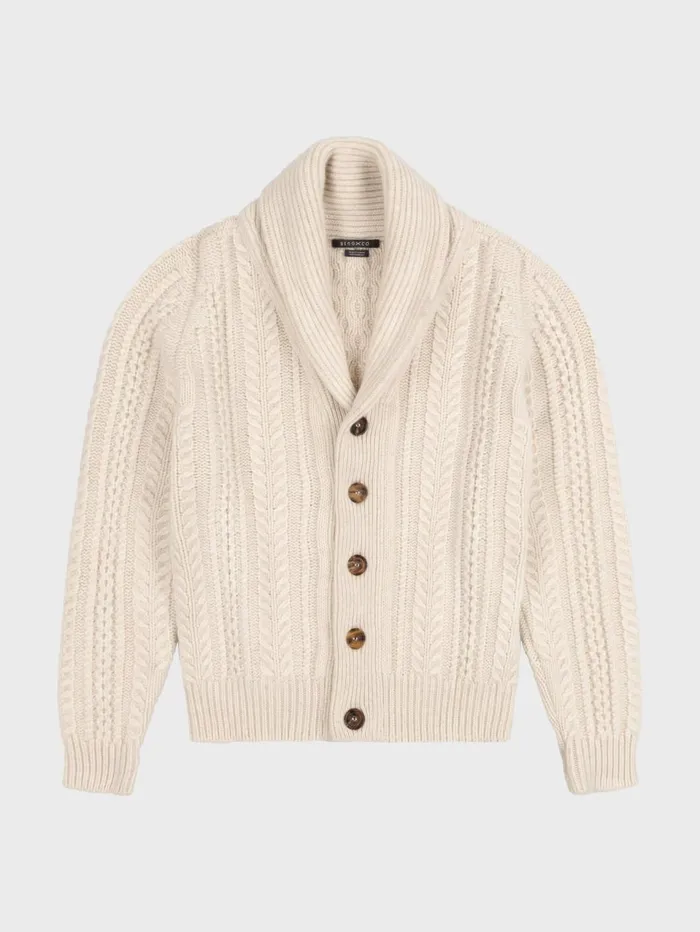 Women Begg X Co Cardigans Aspen Cashmere Cardigan Bare Undyed