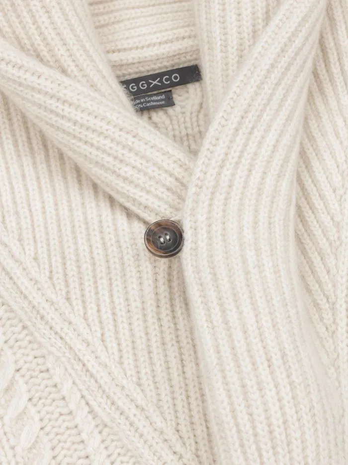 Women Begg X Co Cardigans Aspen Cashmere Cardigan Bare Undyed