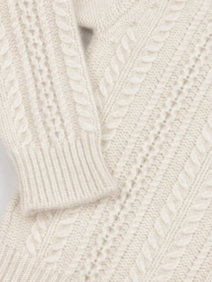Women Begg X Co Cardigans Aspen Cashmere Cardigan Bare Undyed