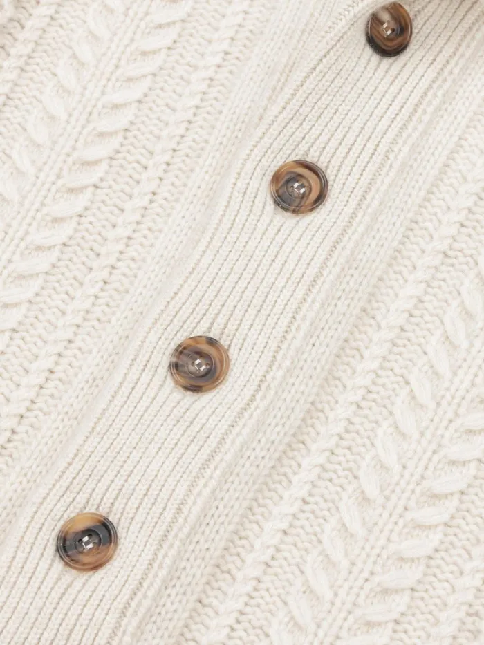 Women Begg X Co Cardigans Aspen Cashmere Cardigan Bare Undyed