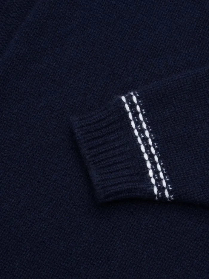 Women Begg X Co Cardigans Beach Comber Cardigan Cashmere Cardigan Navy Frost
