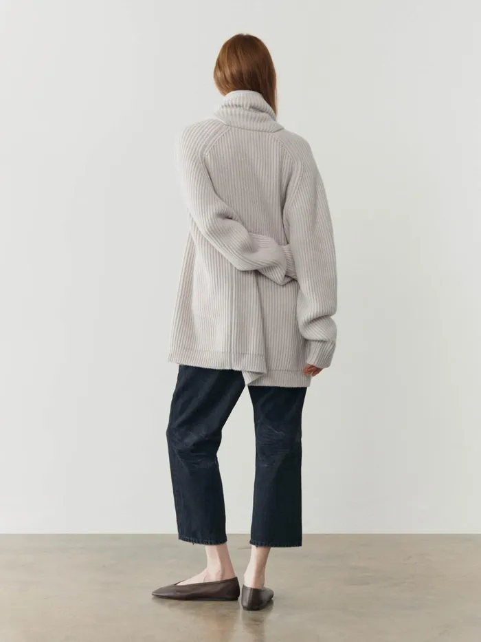 Women Begg X Co Cardigans Yacht Cashmere Cardigan Oat Melange