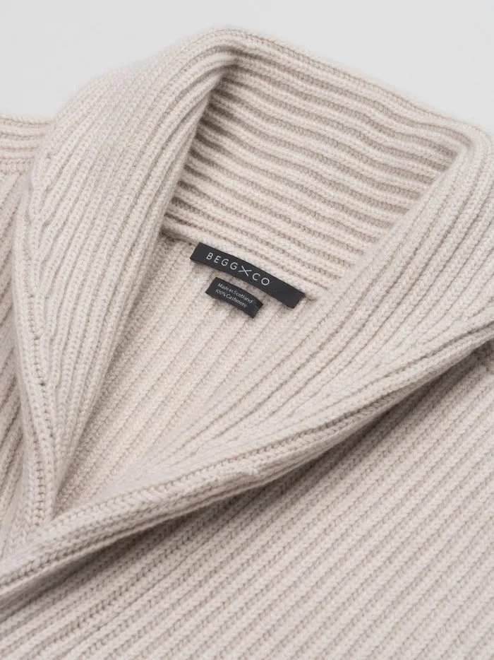 Women Begg X Co Cardigans Yacht Cashmere Cardigan Oat Melange