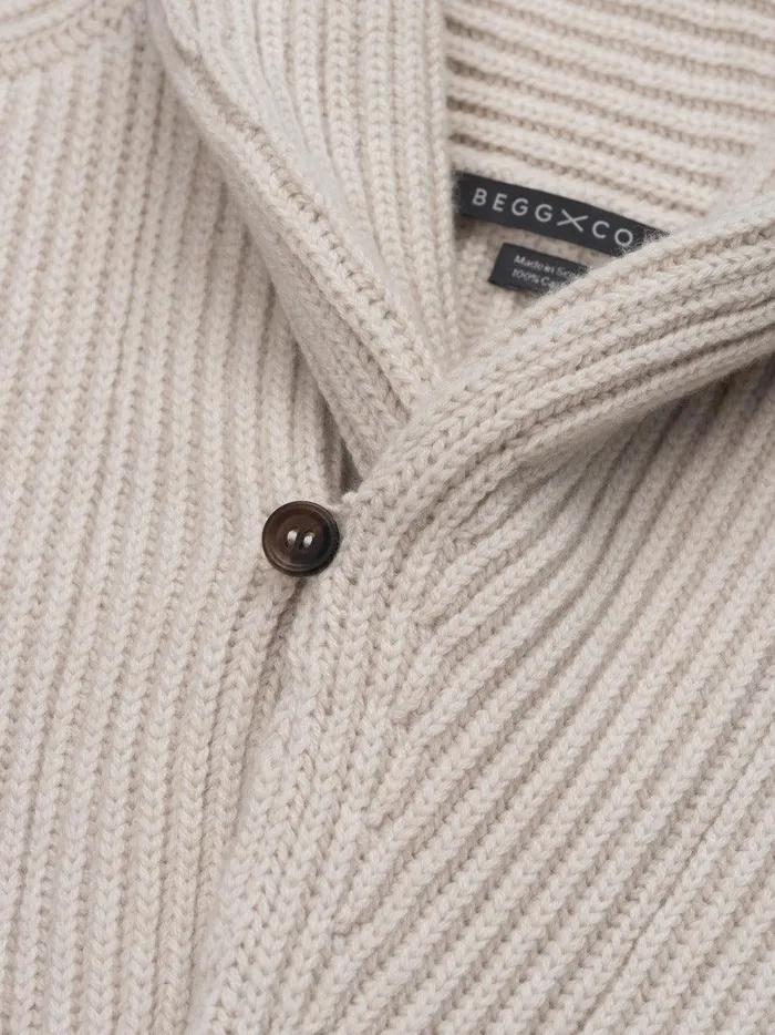Women Begg X Co Cardigans Yacht Cashmere Cardigan Oat Melange