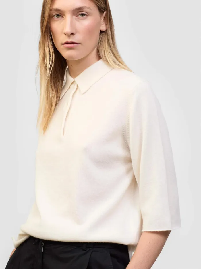 Women Begg X Co Loungewear Monterey Cashmere Polo Frost