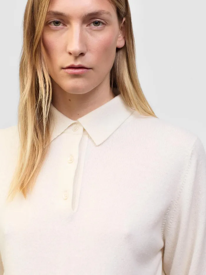 Women Begg X Co Loungewear Monterey Cashmere Polo Frost