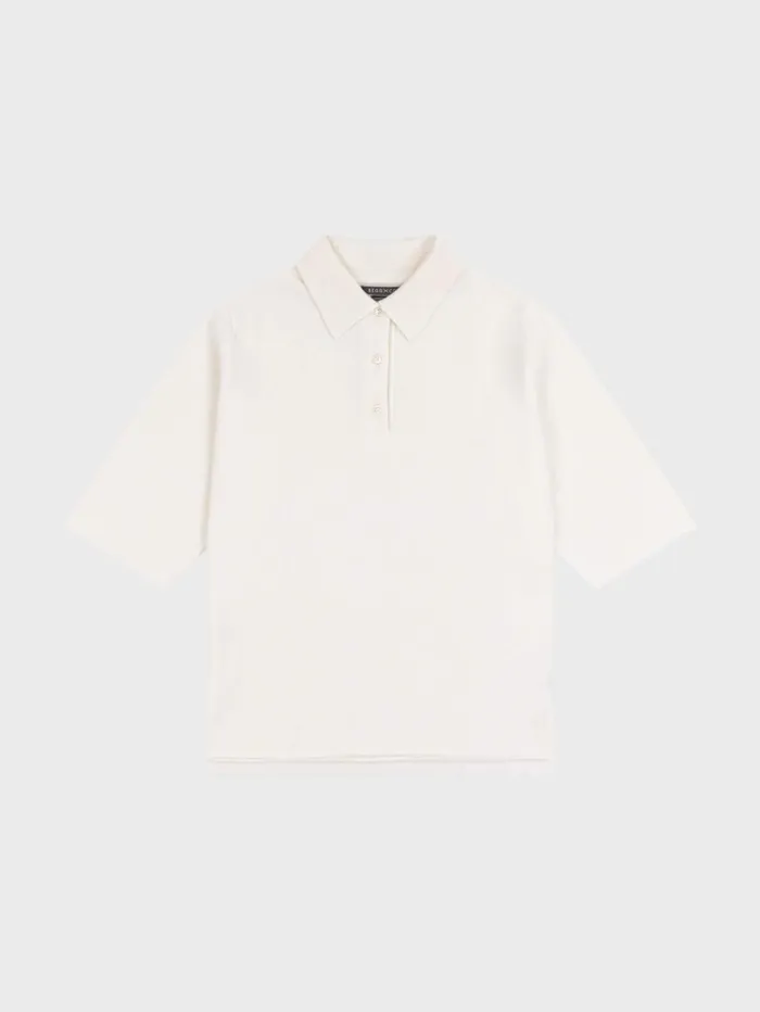 Women Begg X Co Loungewear Monterey Cashmere Polo Frost