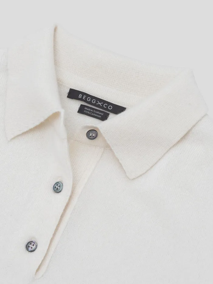 Women Begg X Co Loungewear Monterey Cashmere Polo Frost