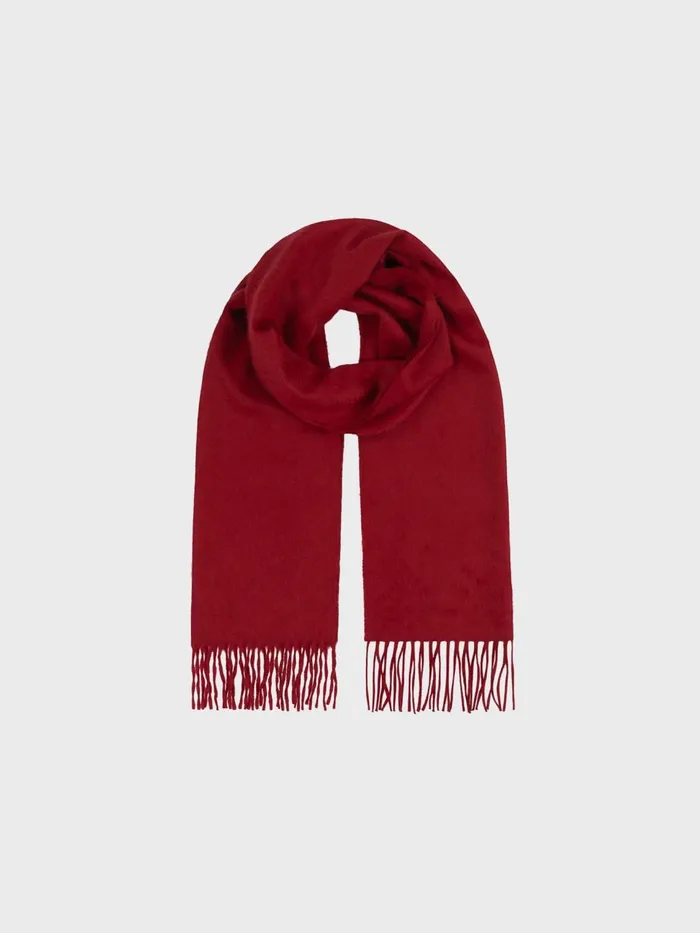 Women Begg X Co Scarves Arran Solid Oversized Cashmere Scarf Carmine