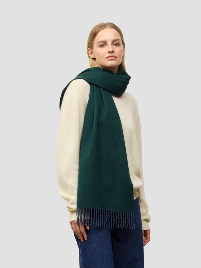 Women Begg X Co Scarves Arran Solid Oversized Cashmere Scarf Drake Green