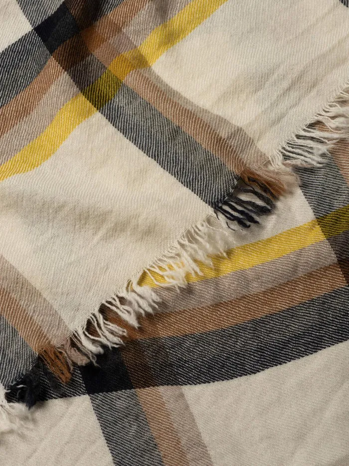 Women Begg X Co Scarves Islay Danakil Cashmere Stole White Navy