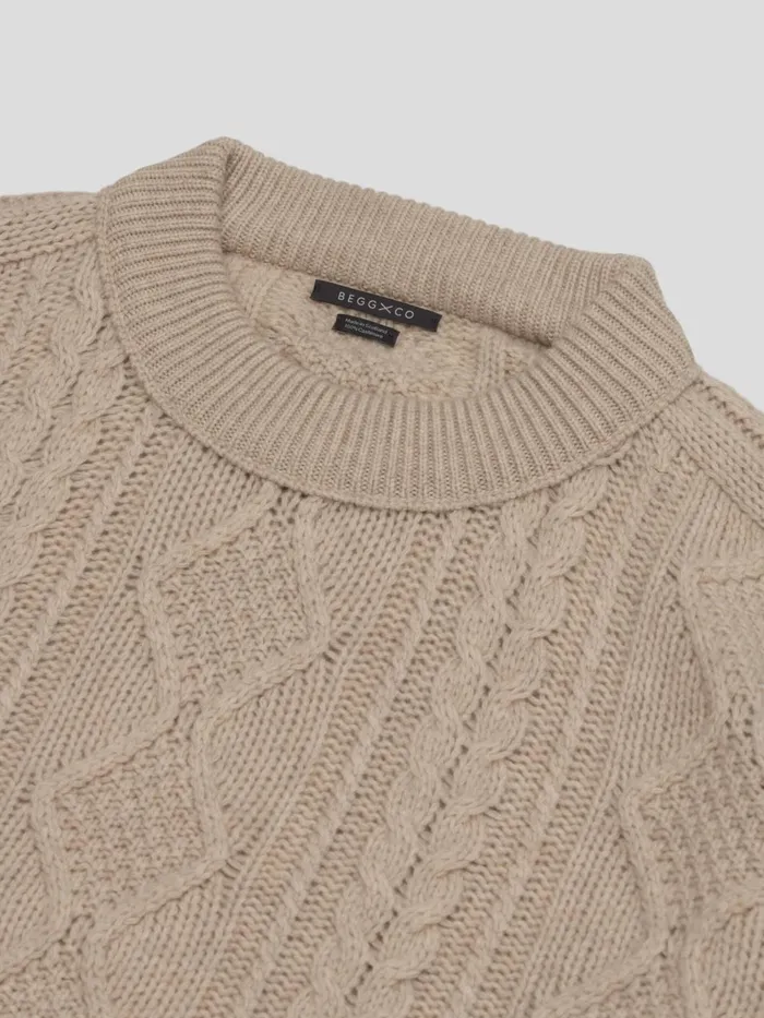 Women Begg X Co Sweaters Fionn Cashmere Sweater Light Brown Natural