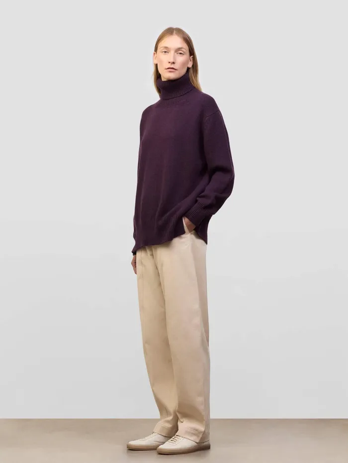 Women Begg X Co Sweaters Kiso Roll Neck Cashmere Sweater Deep Purple