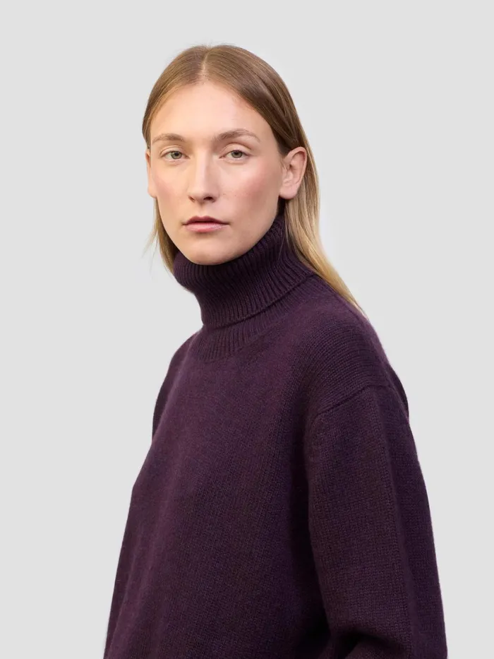 Women Begg X Co Sweaters Kiso Roll Neck Cashmere Sweater Deep Purple