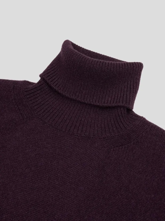 Women Begg X Co Sweaters Kiso Roll Neck Cashmere Sweater Deep Purple