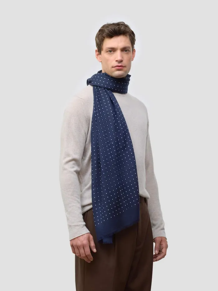 Women Begg X Co Wispy Scarf Wispy Hanover Superfine Cashmere Scarf Navy White