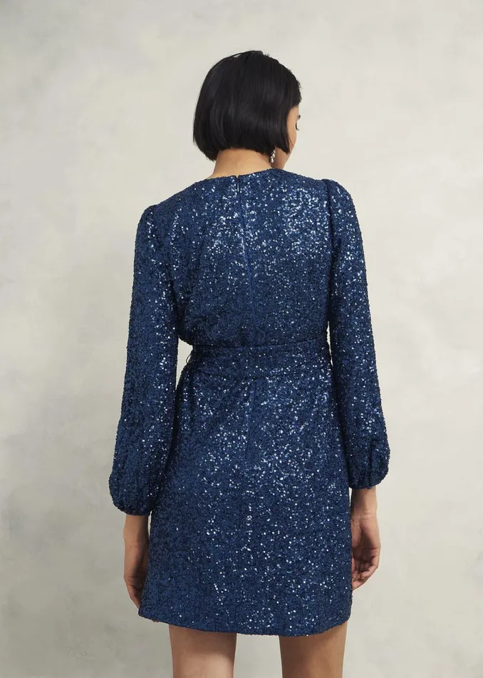 Women Bette Sequin Dress Riverside Blue Hobbs Dresses and Jumpsuits