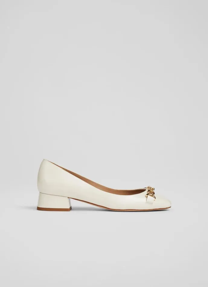 Women Blakely Ecru Patent Snaffle Pumps Ecru LKBennett Flats