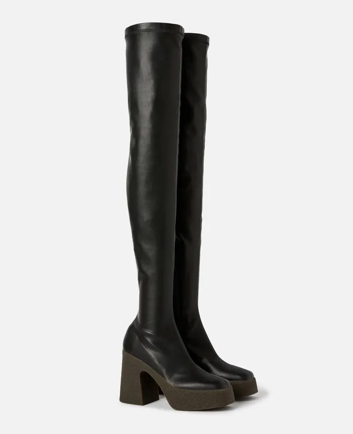 Women Boots Stella McCartney Skyla AboveTheKnee Boots Black