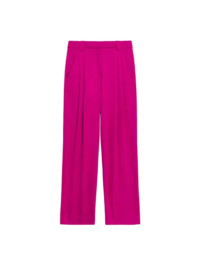Women Bottoms ALC Fynn Satin Pant Disco Pink