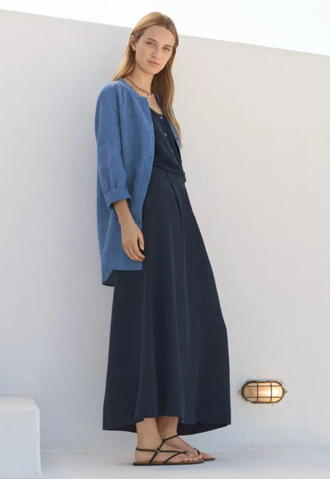 Women Buttonfront Skirt Poetry Fashion Dresses and Skirts