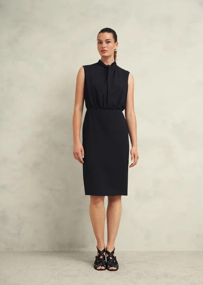 Women Camille Twist Neck Dress Black Hobbs Dresses and Jumpsuits