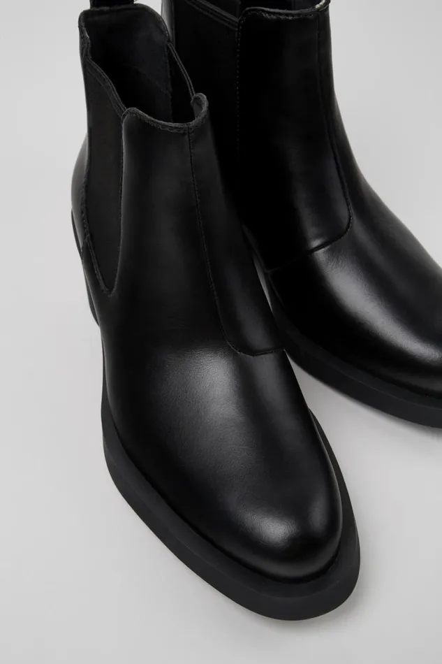 Women Camper Ankle Boots Bonnie Black Leather Ankle Boots