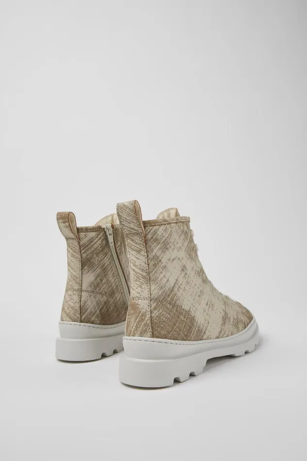 Women Camper Ankle Boots Brutus Whitebeige Brushed Nubuck Boots Women Camper Ankle Boots Brutus Whitebeige Brushed Nubuck Boots