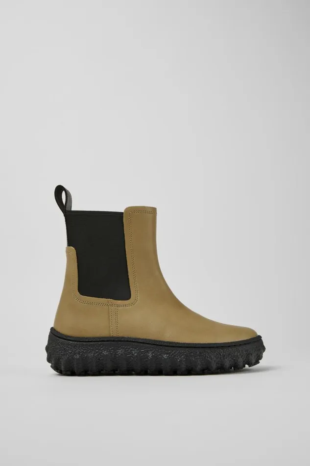 Women Camper Ankle Boots Ground MICHELIN Beige Leather Ankle Boots Women Camper Ankle Boots Ground MICHELIN Beige Leather Ankle Boots