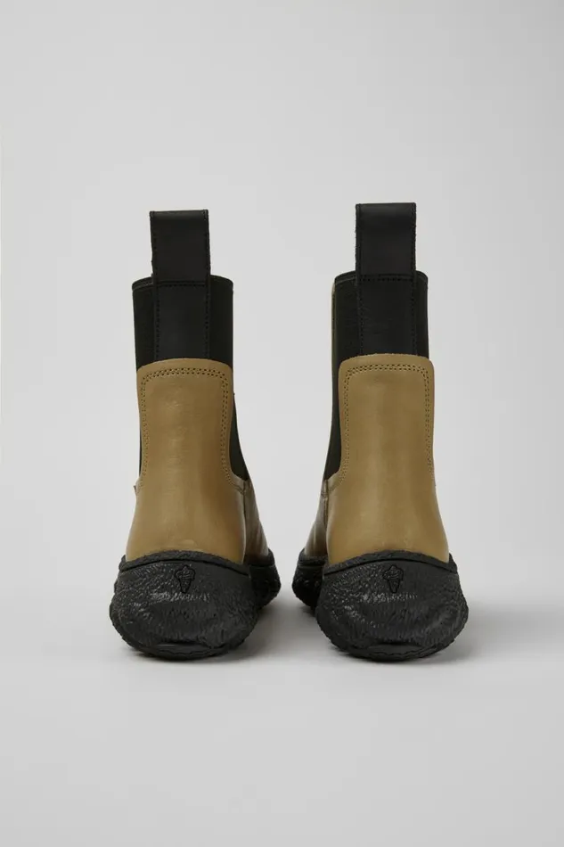 Women Camper Ankle Boots Ground MICHELIN Beige Leather Ankle Boots Women Camper Ankle Boots Ground MICHELIN Beige Leather Ankle Boots